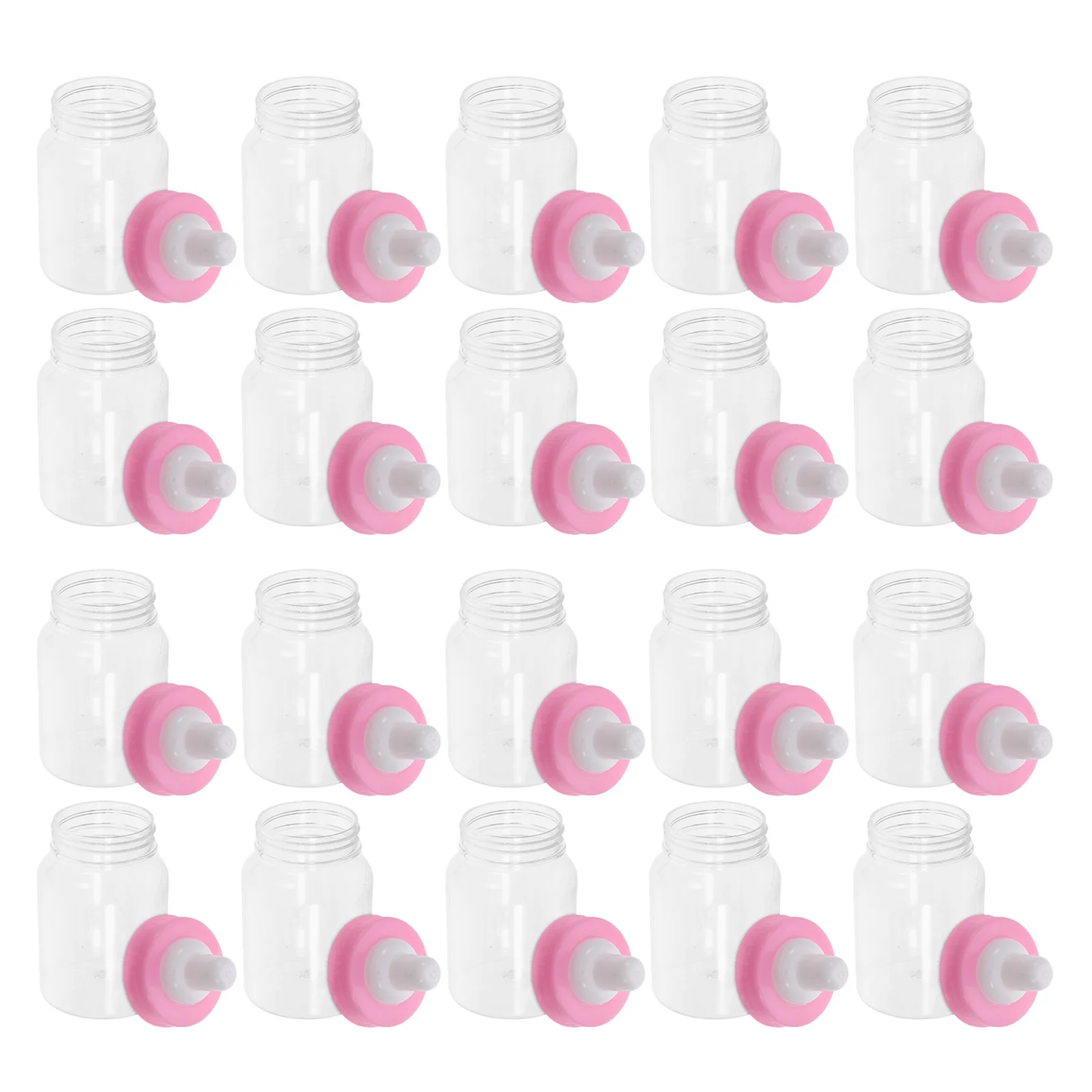 

48Pcs Baby Bottle Candy Boxes Transparent Plastic Refillable Containers Party Favor Baby Shower Sweets Storage