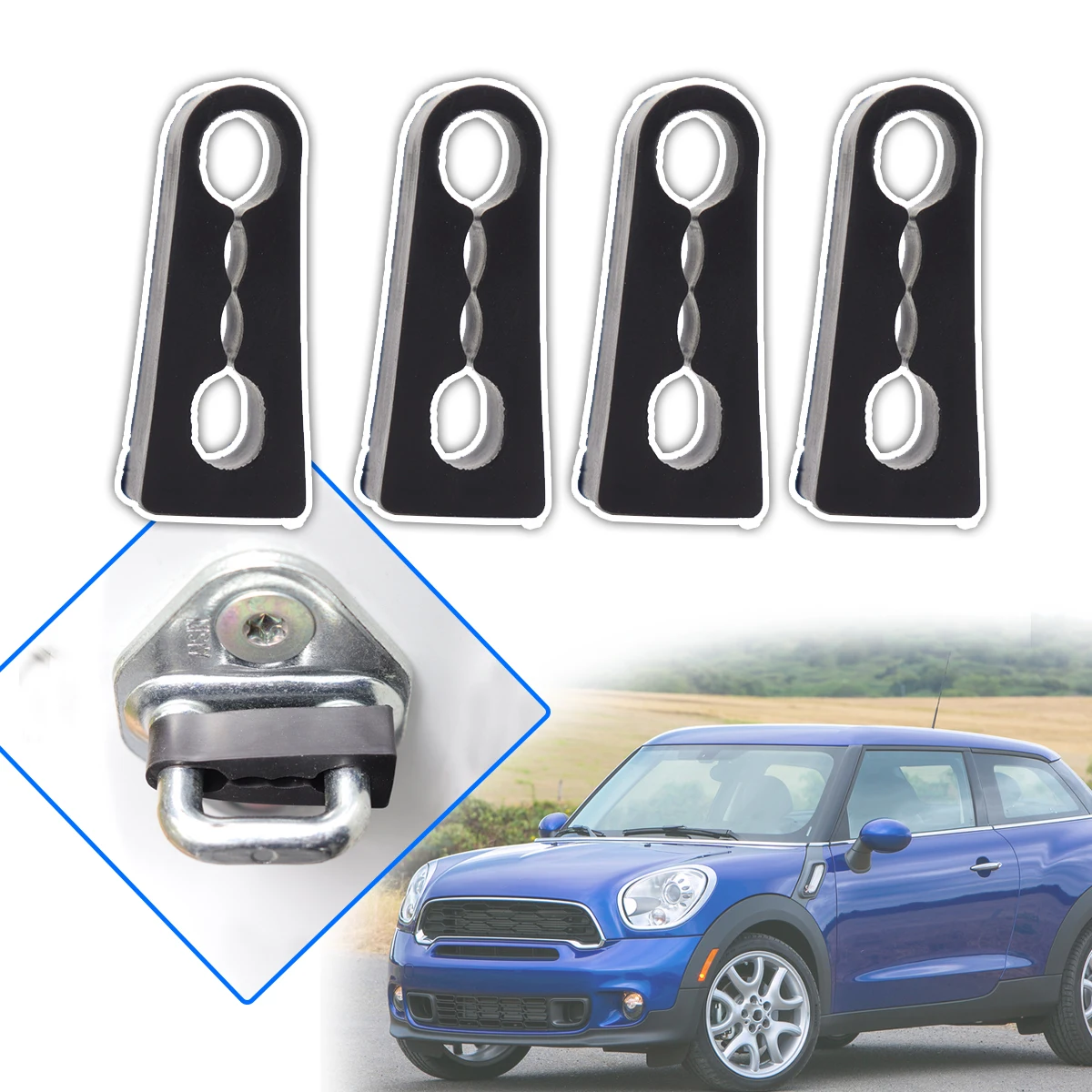 Car Door Lock Damper Buffer Seal Shock‑Absorbing Protector 4E4837763 Auto Accessories For Mini Paceman R61 2013 2014 2015 2016