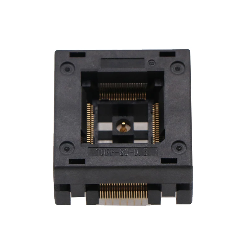 QFP80 Electronic component socket socket high temperature aging resistant seat size 12 × 12mm programming adapter 0.5 spacing