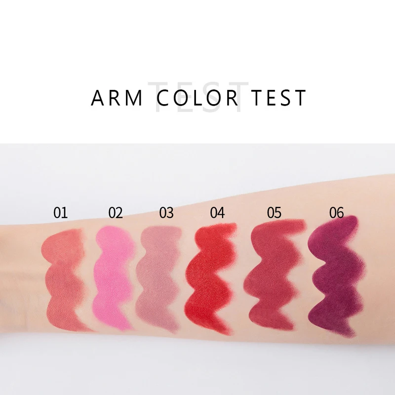 HANDAIYAN 6 Colors Lipstick Set Matte Lipstick Beauty Lip Gloss Balm 24 Hours Waterproof For Makeup Cosmetic 