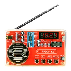 DIY FM Radio Electronic Kit 50-108MHz Adjustable IC RDA5807 with LED Digital Display DIY Soldering Kit 3W Speaker Dual Power