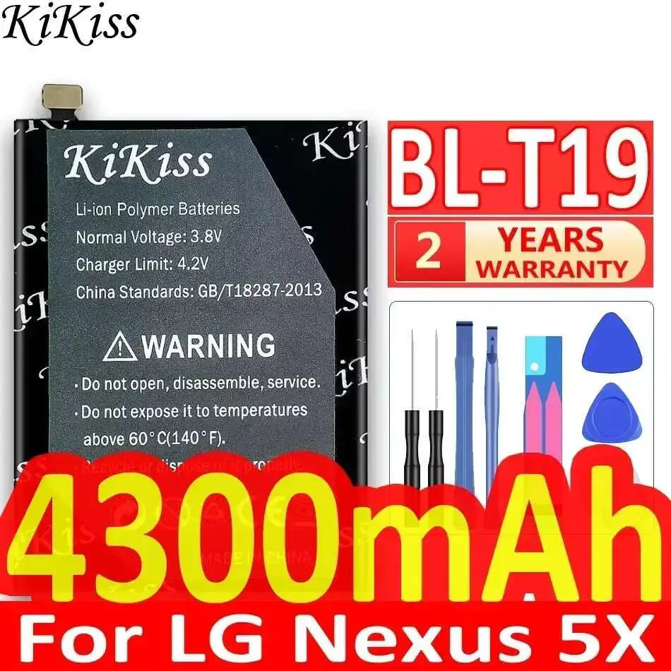 

Reliable Power Supply For LG BL-T19 Nexus 5X H790 H791 H798 Battery BL T19 Mobile Phone Battery 4300mAh