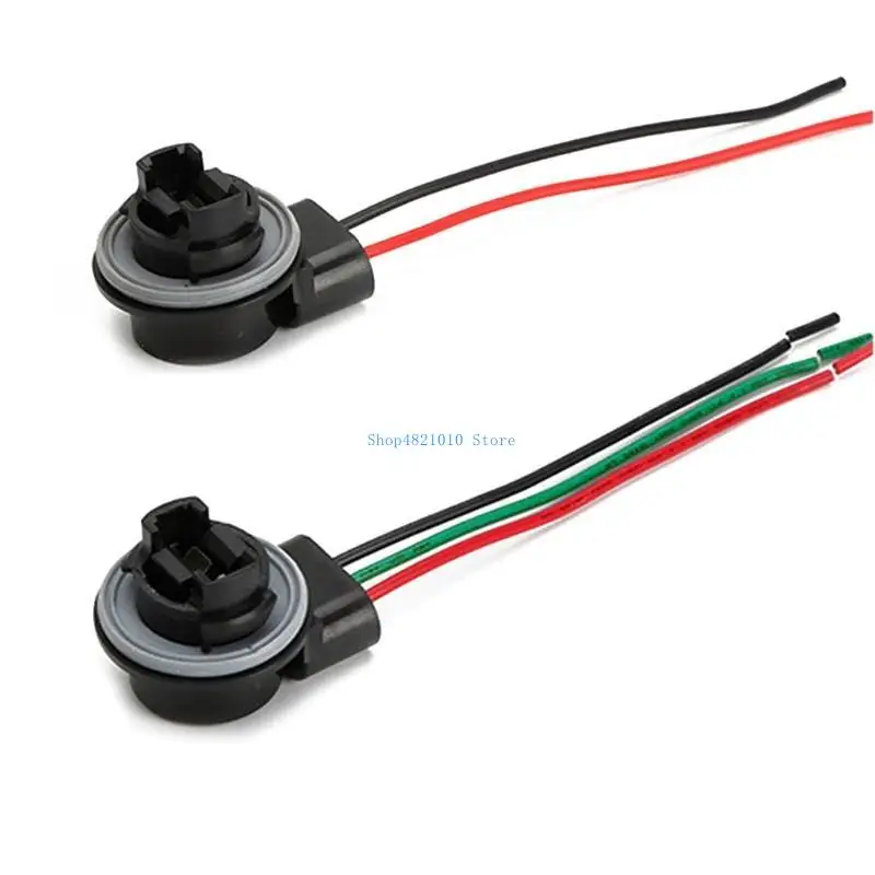 T3LF ผู้ถือหลอดไฟอะแดปเตอร์สาย LED โคมไฟสายไฟเชื่อมต่อซ็อกเก็ต ฐานไฟเลี้ยวสัญญาณปลั๊กสำหรับรถยนต์ 3156 3157