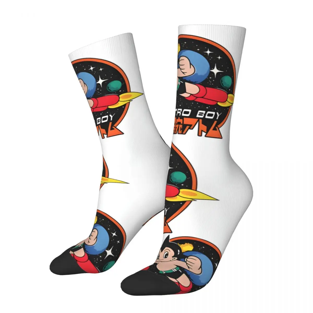 Crazy compression Astro Boy Sock for Men Harajuku Astro Boy Quality Pattern Crew Sock Casual