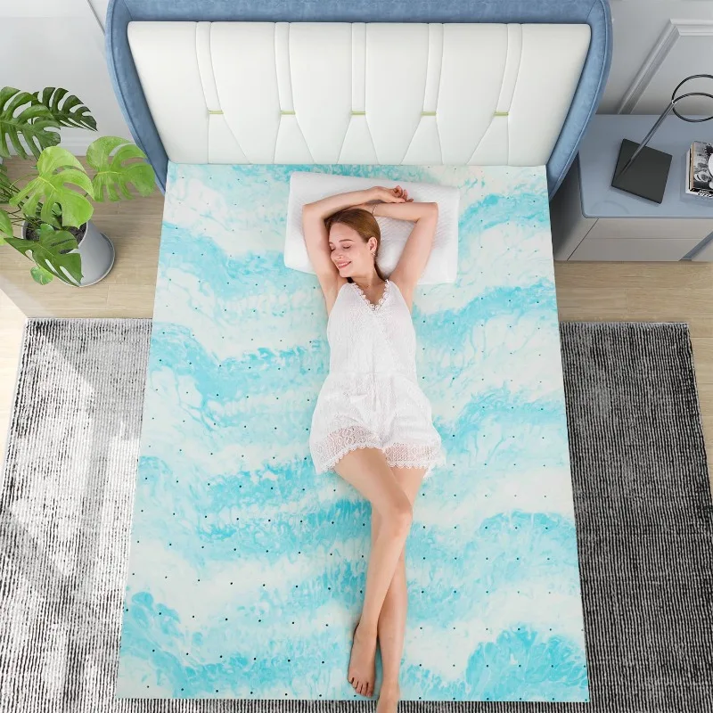 مرتبة علوية مقاس 3 بوصات، مرتبة علوية من إسفنج الذاكرة من كوين جل في صندوق