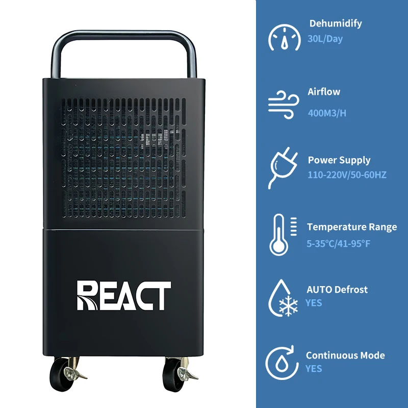 30l Dehumidifier Home Industrial Dehumidifier Industrial Portable Dehumidifier Machine for Basements