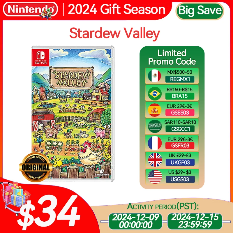 Stardew Valley Nintendo Switch Game Deals Physical for Nintendo Switch OLED Nintendo Switch Lite Nintendo Switch Game Cards