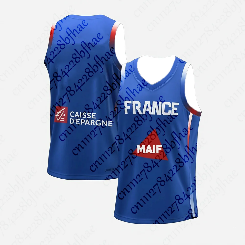 Unisex Frankreich Basketball-Trikots WEMBANYAMA Atmungsaktive Schnelltrocknende Outdoor-Sportbekleidung für Kinder, Herren und Damen – Detail 2