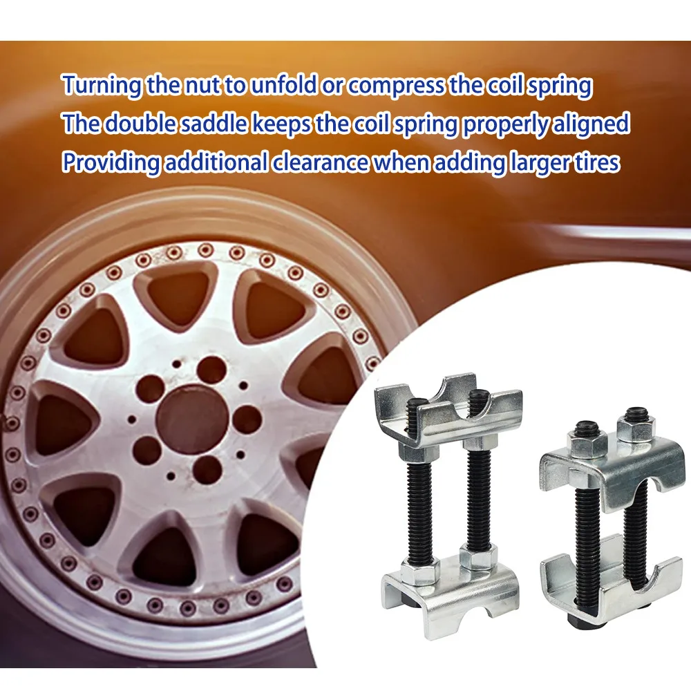 2Pc/4Pc Mini Coil Spring Compressor Carbon Steel 2 Way Adjustable Spring Spacer Shocks Adjustable Coil Spring Struts Tool