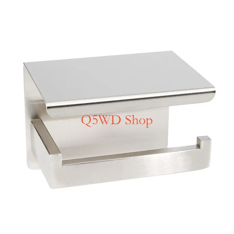 

Q5WD Dual-purpose Toilet Paper Dispenser Wall-mounted Tissue Roll Holder with Storage Tray for Bathrooms Toilets Kitchens