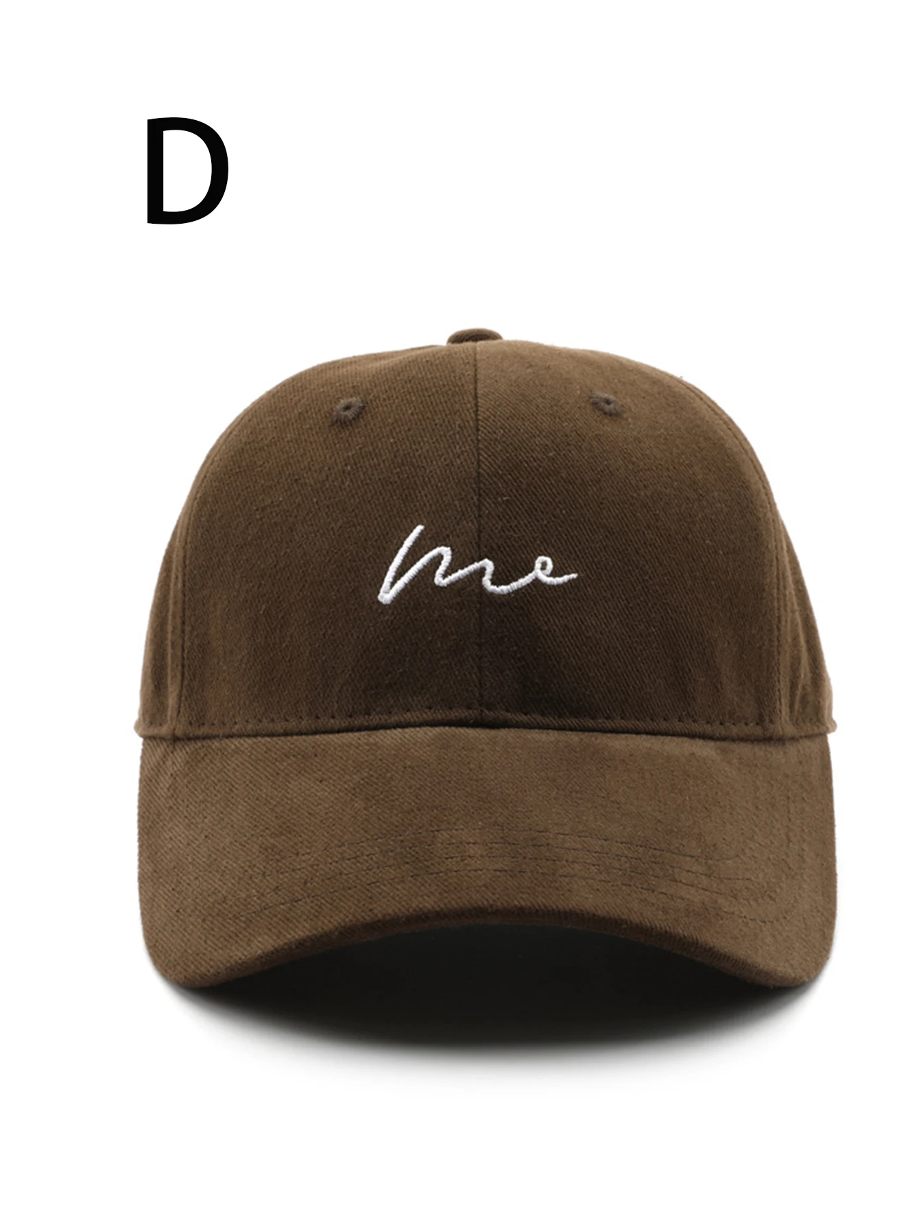 1 unisex all season fashionable pure cotton retro letter me baseball cap image 4