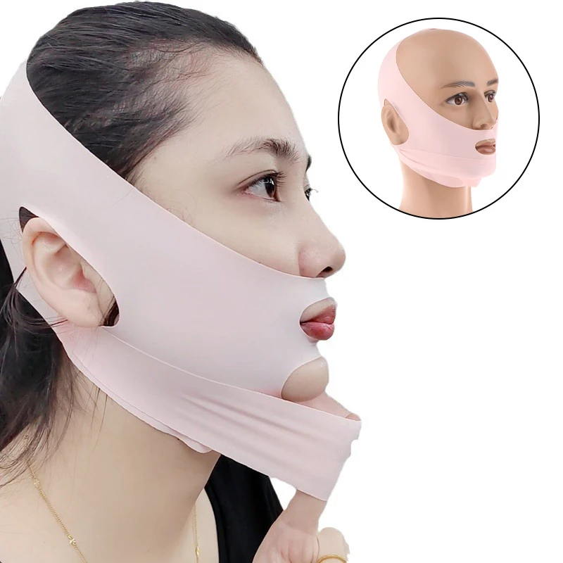 Double Layer Chin Cheek Slimming Bandage V Shaper V Line Lifting Mask Face Lifting Anti Wrinkle Strap Band Sleeping Mask Beauty