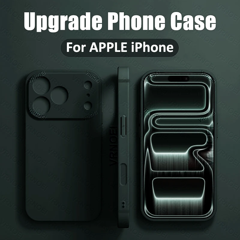 Offizielle neue Handyhülle für iPhone 17, 15, 14, 13, 11, 12, 16 Pro Max 15 Plus, einfarbige Silikon-Abst- und Kollisionsschutzhülle