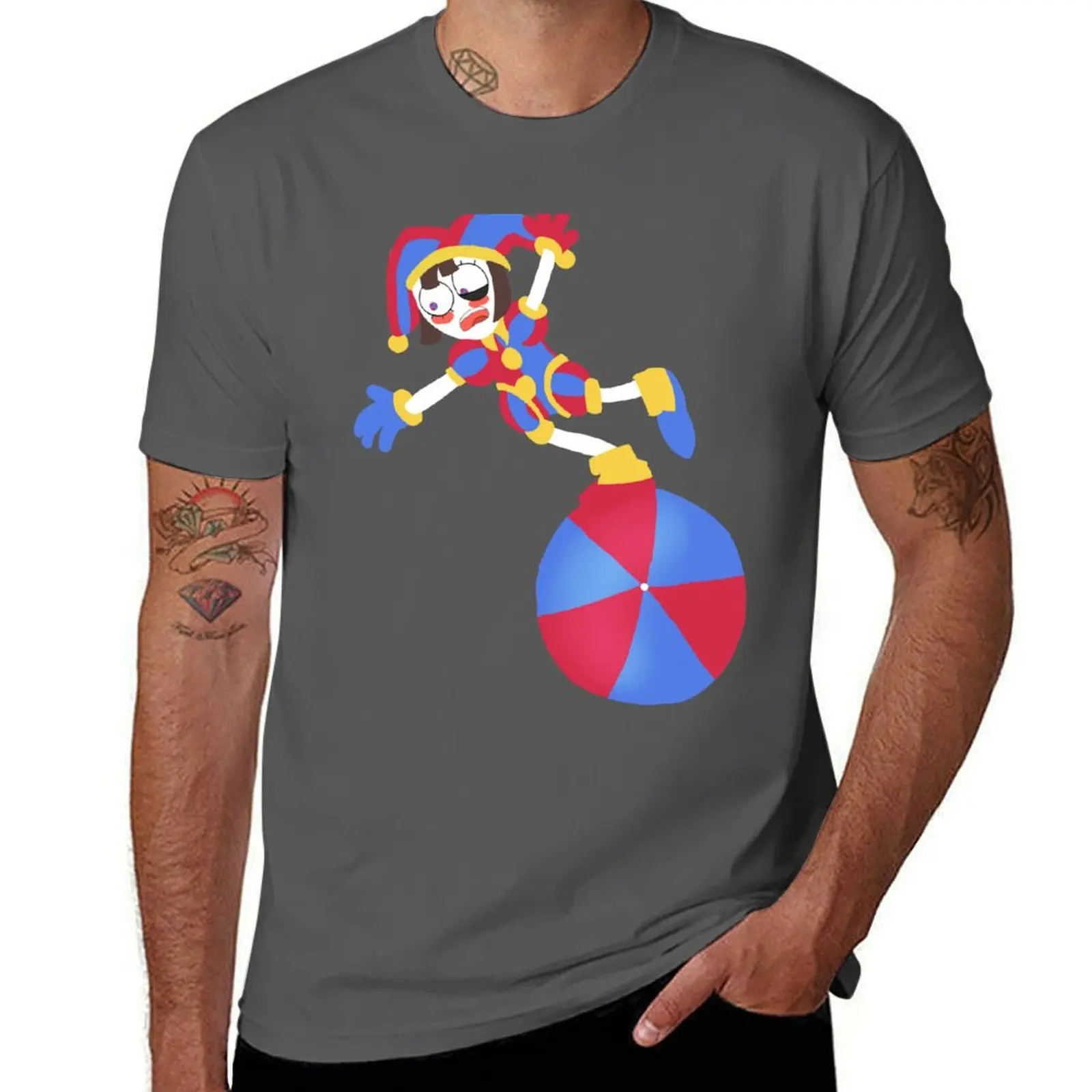 

Pomni lineless (the amazing digital circus) T-Shirt T-shirts man croswit shirt man funny shirt cotton mens white t shirts