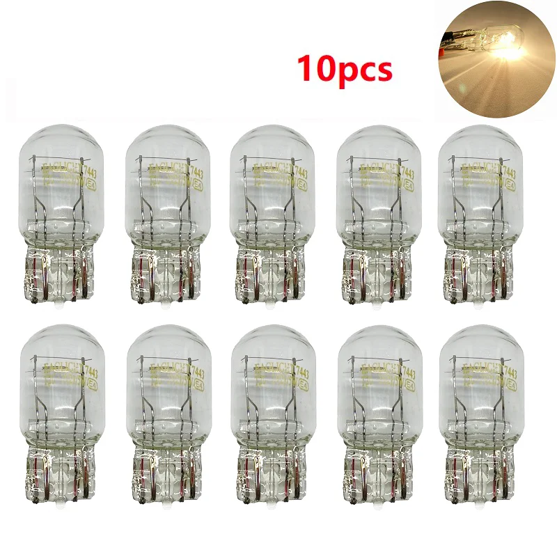 10x Signal Lamp 7440 WY21W W21W 7441 Bulbs 12V Warm White T20 Halogen 7443 W21/5W Halogen Lamp Backup Lights Reversing Lights