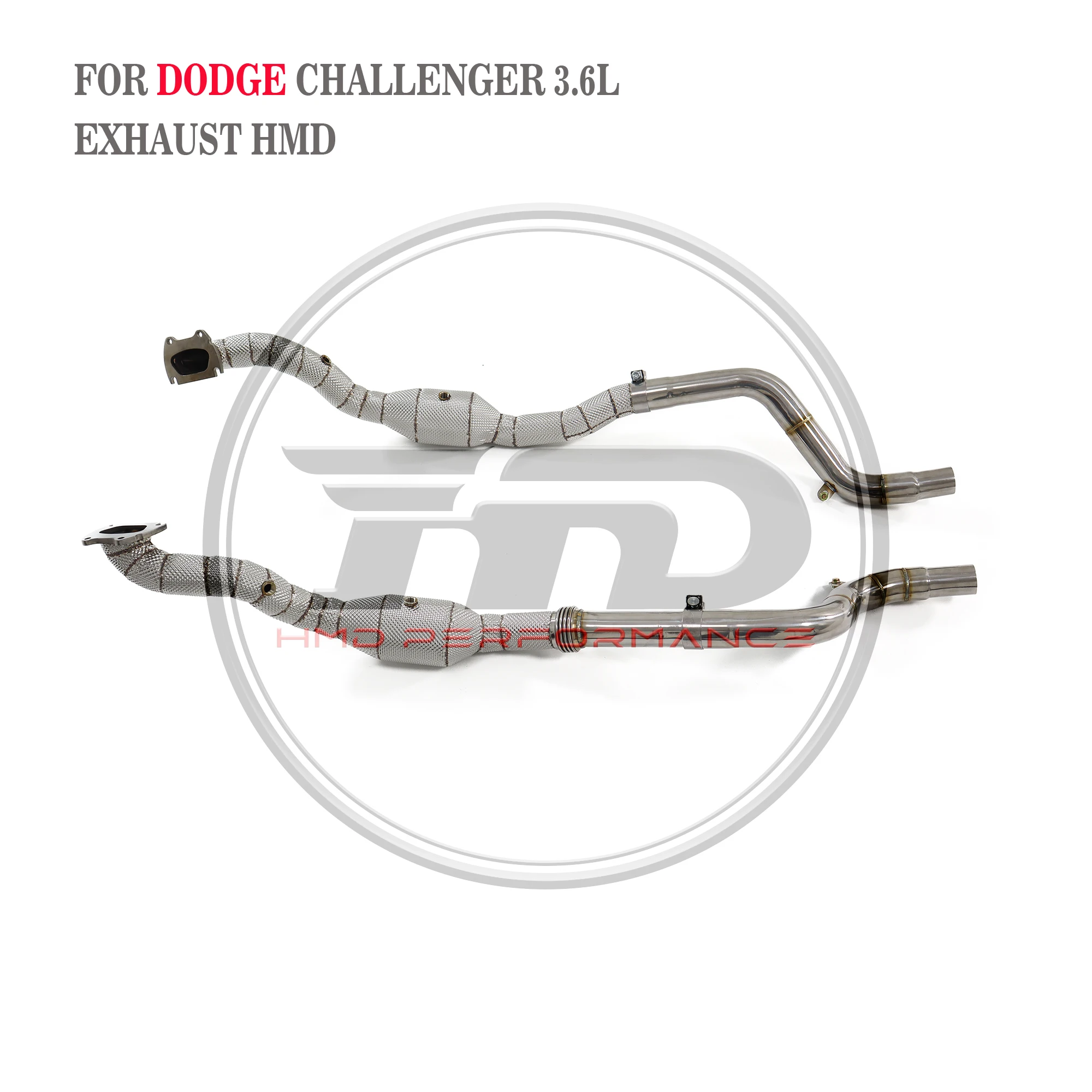 HMD stainless steel high flow performance downpipe For Dodge Challenger 3.6L  with catalytic