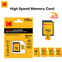KODAK Micro SD Card 256GB Memory Card UP TO 100MB/s C10 U3 32GB 64GB 128GB TF Card 4K HD For USB Card Reader Adapter Microsd