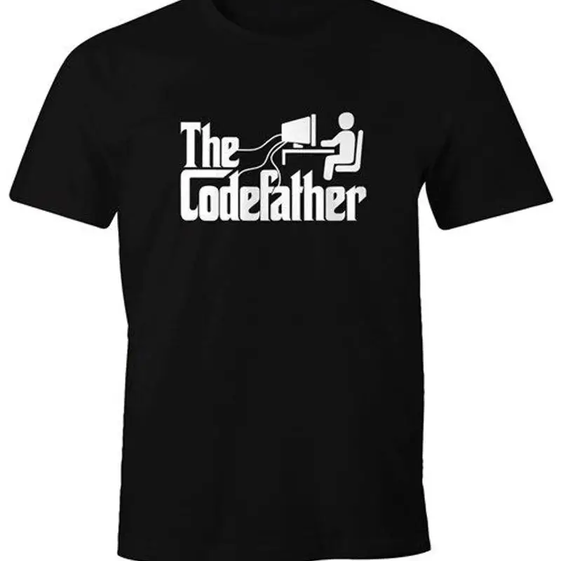 Mens The Codefather Programmer IT Computer Scientist Coder Gift T-Shirt