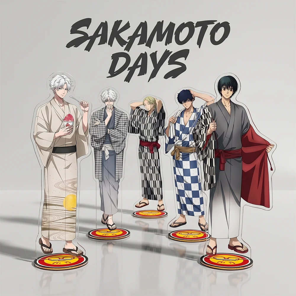 SAKAMOTO DAYS Yukata Style Shin Asakura 15CM Anime Acrylic Stand Keychain Bracket Model Figure Display Desk Decor Fans Gift
