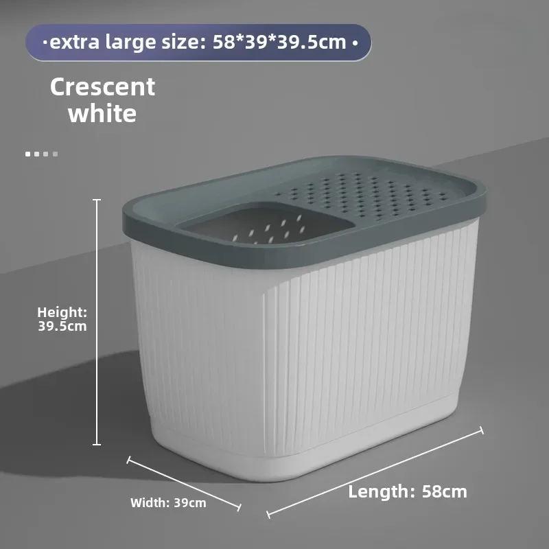 

Fully enclosed top-entry oversized bucket oversized cat toilet anti-splash litter cat