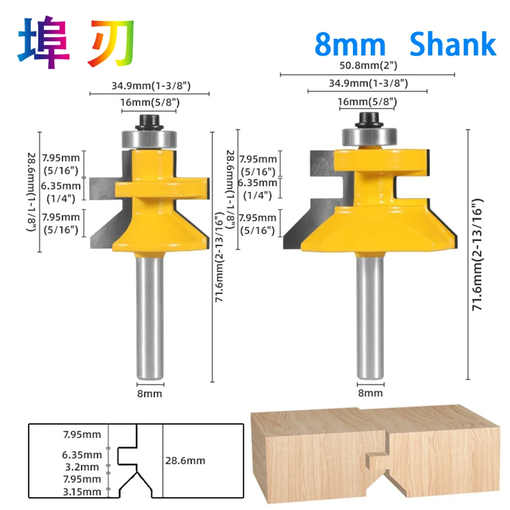 Router Bit For Wood 120 Degree Router Bit Set Woodworking Groove Cutters Tungsten Alloy Wood Tenon Milling Cutter Bits Tools