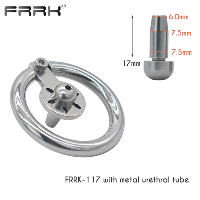 FRRK New Thin Slice 24mm Chastity Cage Small Tight Penis Ring Cock Lock Lightweight Strapon BDSM Sex Toys for Men