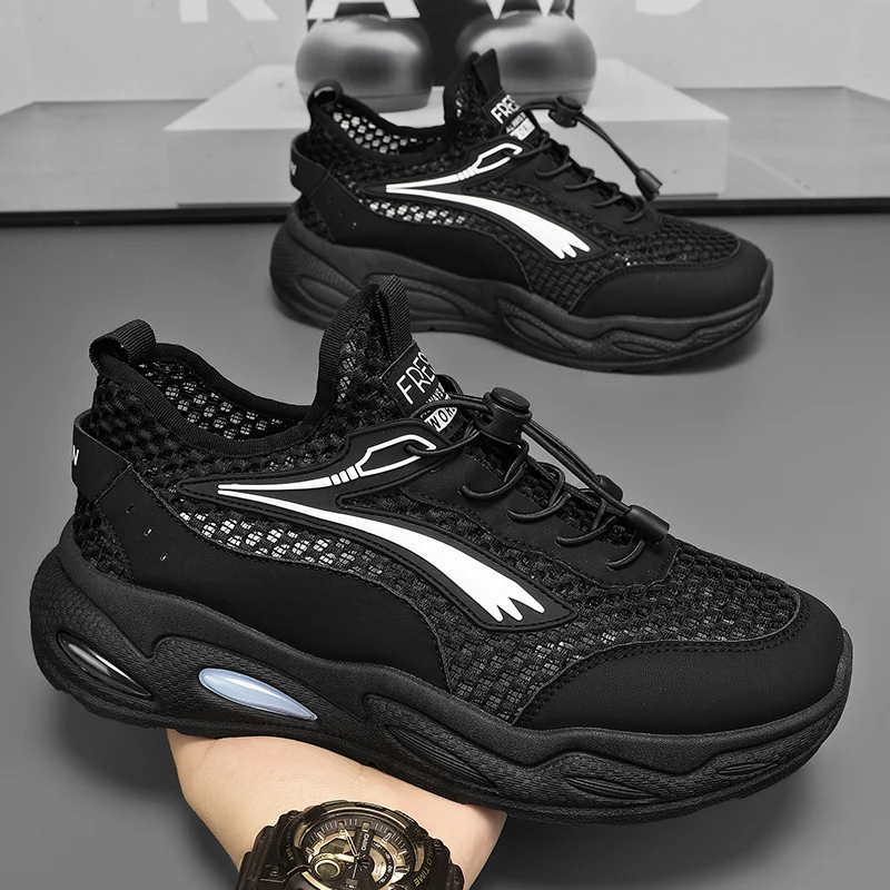 YRZL Summer Sneakers Breathable Mesh Lightweight Running Shoes Non Slip Outdoor Sports Casual Tennis Platform Walking Shoes