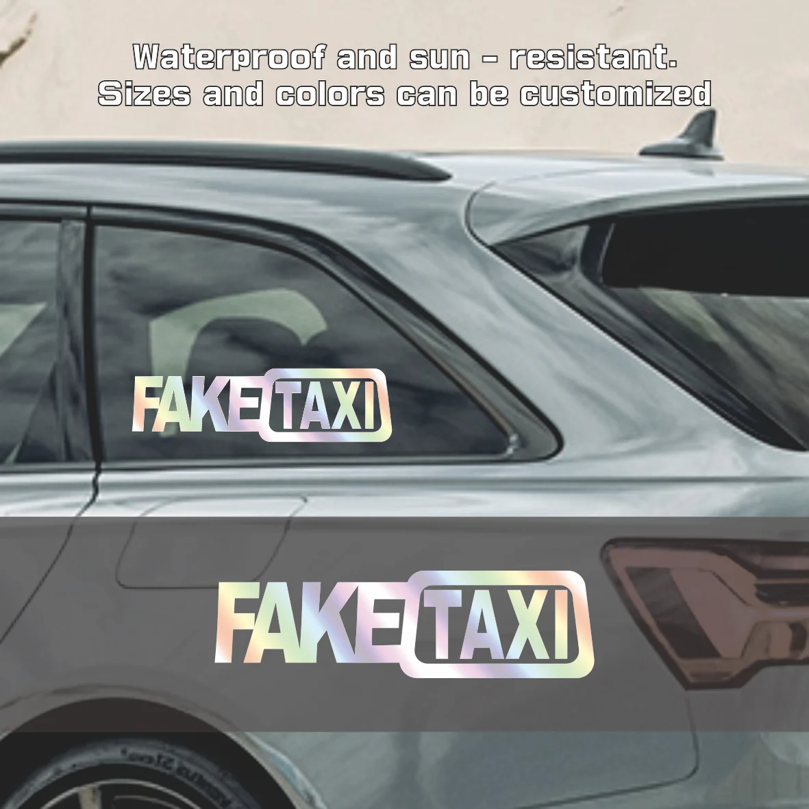 

Funny "FAKE TAXI" Vinyl Car Stickers | Self-Adhesive Decals | Universal for BMW, Ford & More