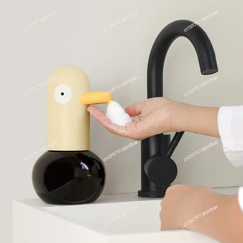 Cute Duck Shape Automatic Induction Foam Soap Dispenser, Smart Hand Washing Device for Home
