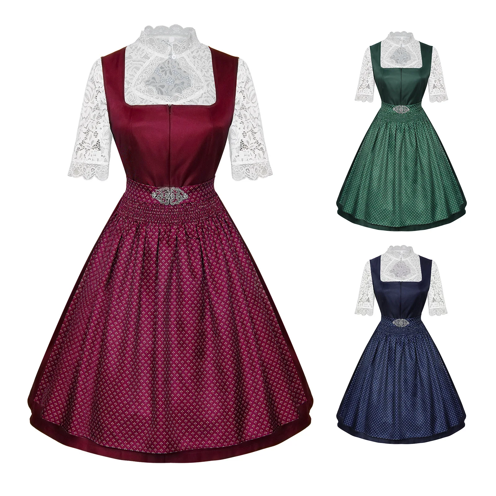

Munich Oktoberfest Bavarian Dress Two Piece Beer Dress Set