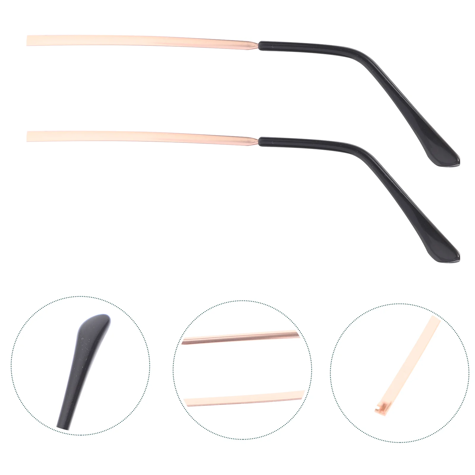 Sun Glasses Spectacle Legs Metal Arm Replacement for Eyeglasses Component Sunglasses Temple Coffee and Women