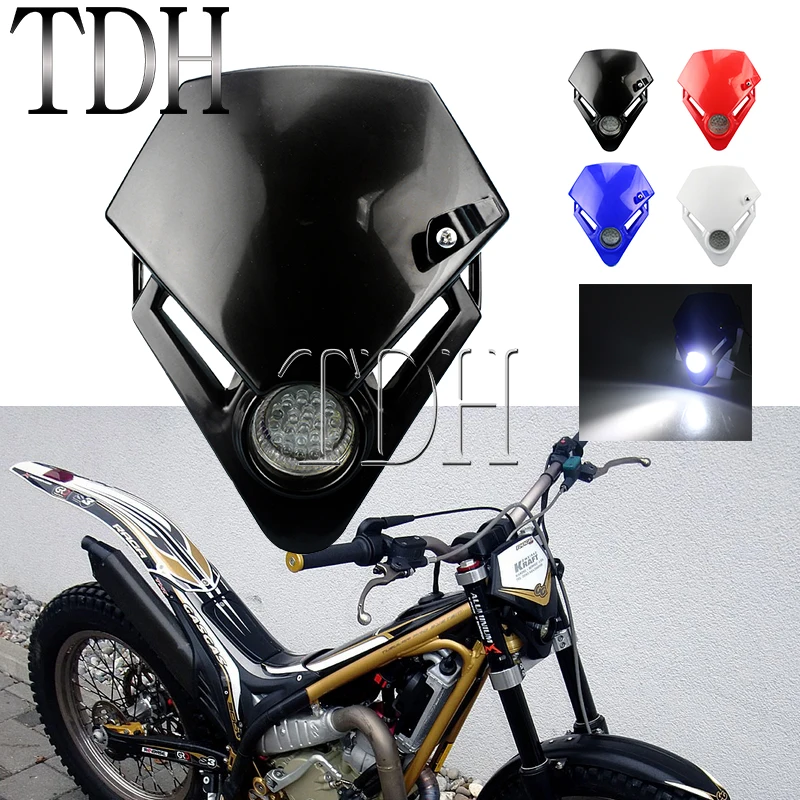 Faro LED Dual Sport Pit Dirt Bike, versión de faro Enduro de prueba para Kawasaki Yamaha Suzuki Honda Gas TXT Pro EC 125 250