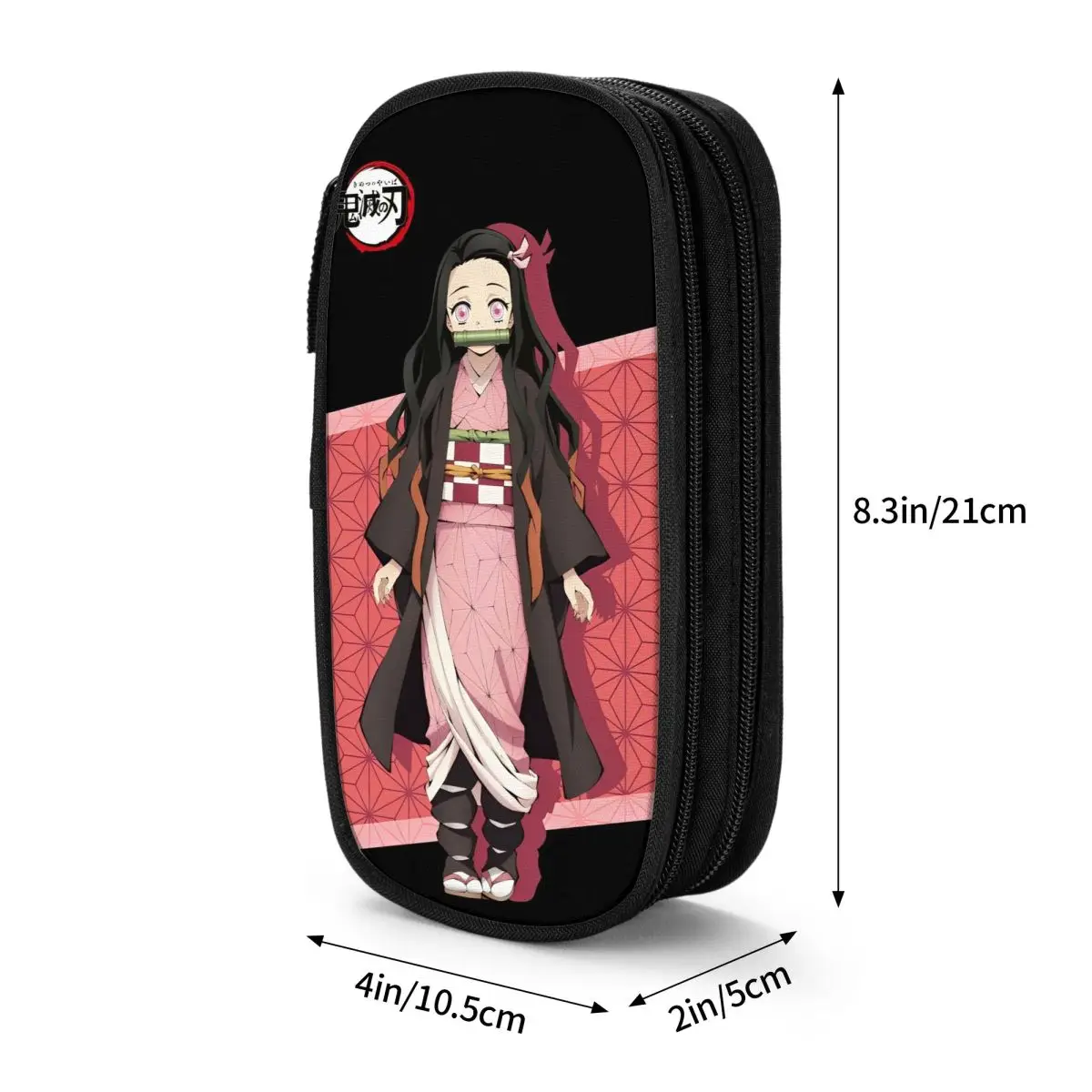 Imagem -06 - Demônio Slayer Nezuko Kamado Lápis Cases Pen Holder para o Estudante Grandes Bolsas de Armazenamento Escritório Papelaria Presente Novo