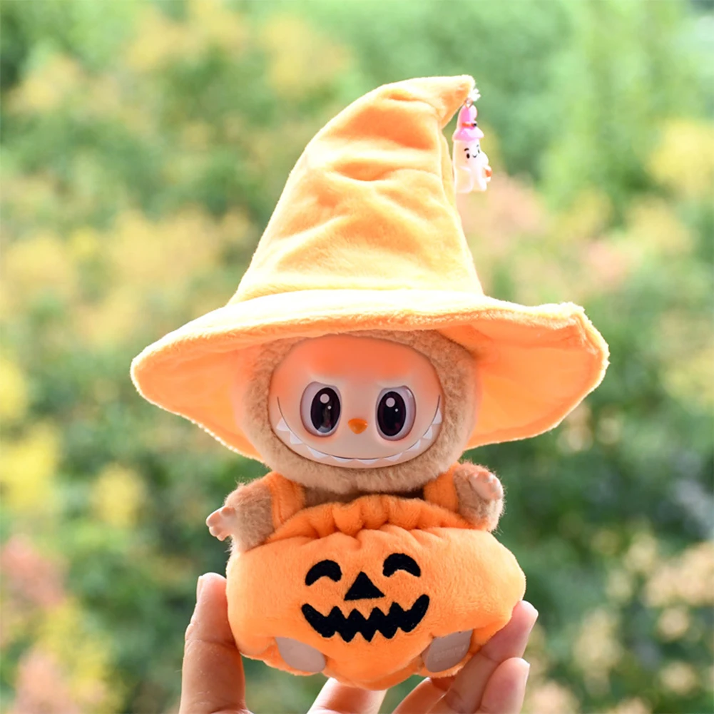 ミニチュアハロウィンパンプキンコスチューム、帽子付き、17cmラブラブドール用、キュートなDIYドール服、素敵な衣装、女の子の友達へのギフト