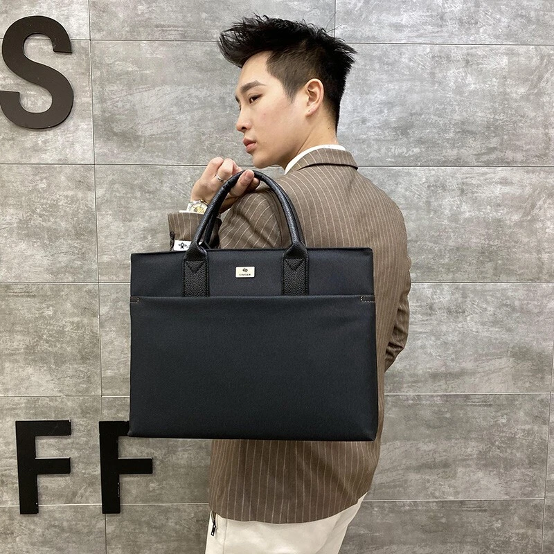 Black Business Briefcase - Office File Bag Customizable SIMOER SL-526