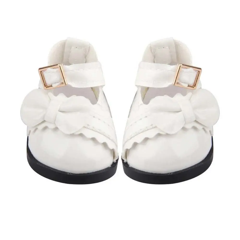 بو الجلود بولي Leather الجلود القوس الأحذية الأحذية الأحذية DIY بها بنفسك اليدوية دمية أحذية من الجلد صغيرة 1 زوج دمية الأحذية الأحذية الملابس والاكسسوارات