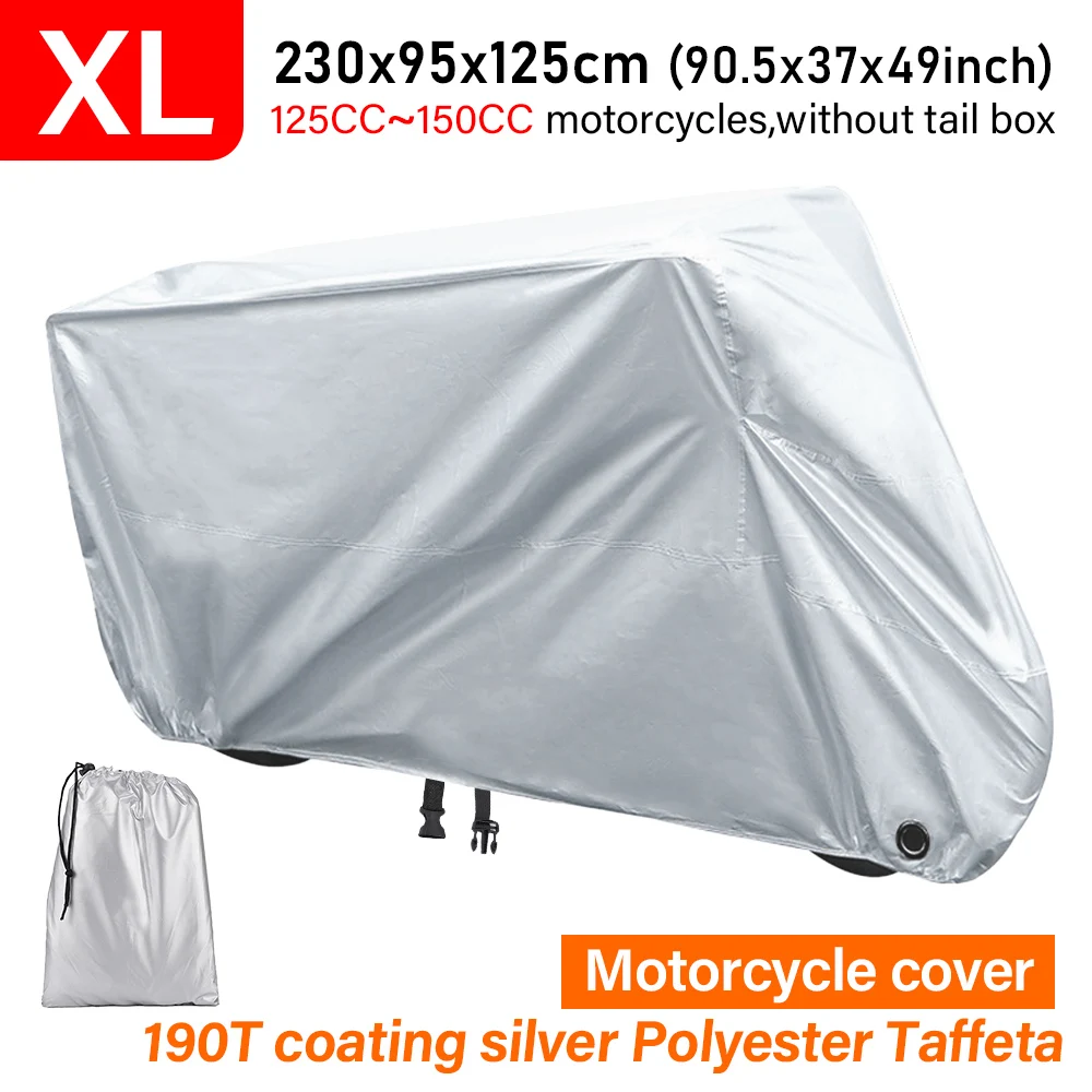 

190T Electric Motorcycle Cover Xxxxl Sun Protection Waterproof Rainproof Dustproof Suitable for All Seasons Protective Car Cover