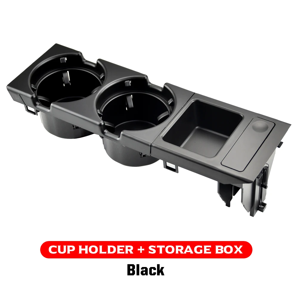 Neue Doppel-Loch-Aufbewahrungsbox für die vordere Mittelkonsole mit Münz- und Getränkehalter für BMW 3er Serie E46 323i 318I 98-06 51168217953.