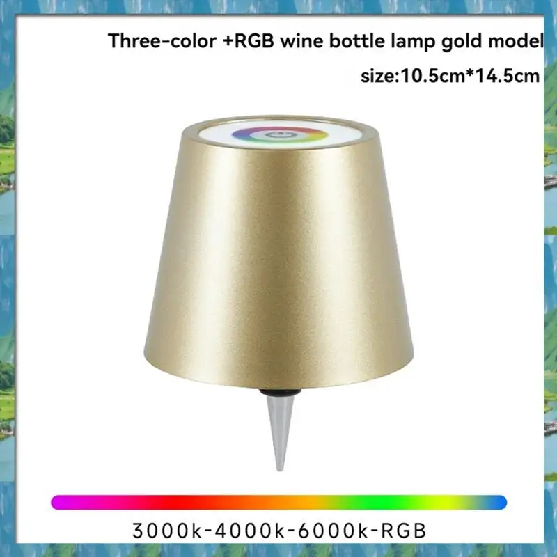 

Новая 2-кратная беспроводная лампа для бутылок, режимы RGB и 3-цветная плавное затемнение, абажур для бутылок, перезаряжаемые светильники для бутылок для баров G