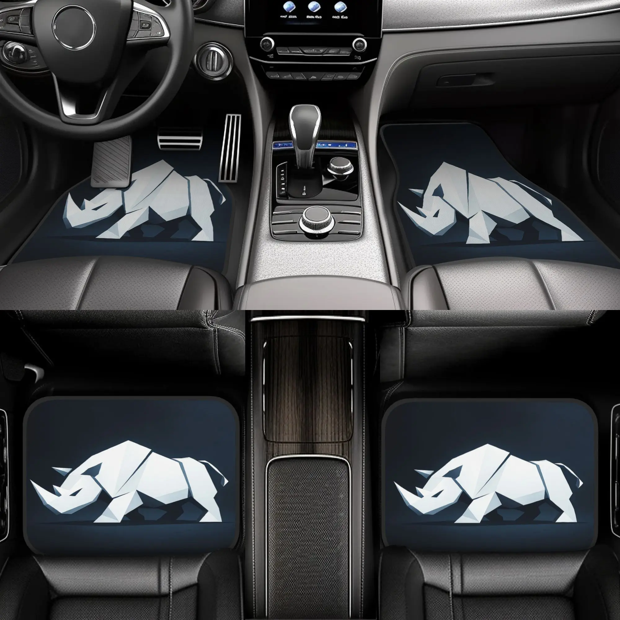 Four Piece Set Of Crystal Velvet Car Floor Mats | Longlasting Polyester Material, Stylish Automotive Floor Liners, Universally A