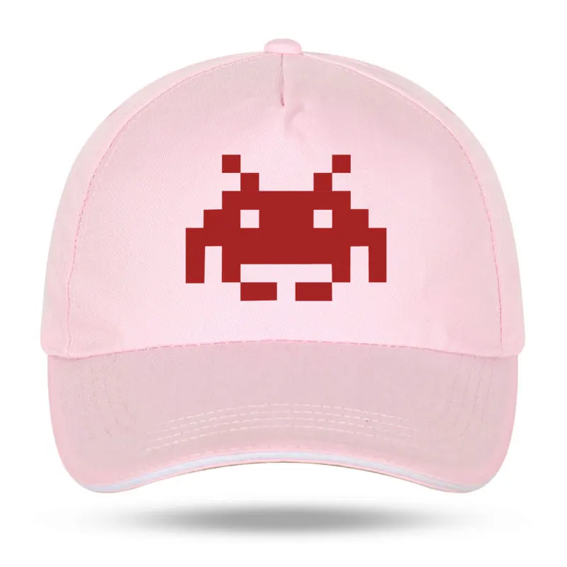 New Summer Fashion SPACE INVADERS Funny Print Baseball Caps for Men Women Hip Hop Cotton Trucker Cap Bone Dad Hats