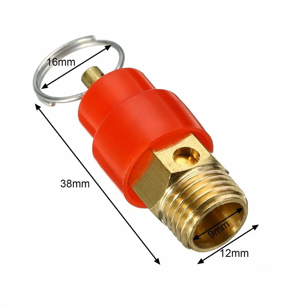1PC Brass 1/4 "1/8" For BSP 8kg Air Compressor Pressure Safety Relief Valve 120PSI Air Pump Air Compressor 2-point Thread