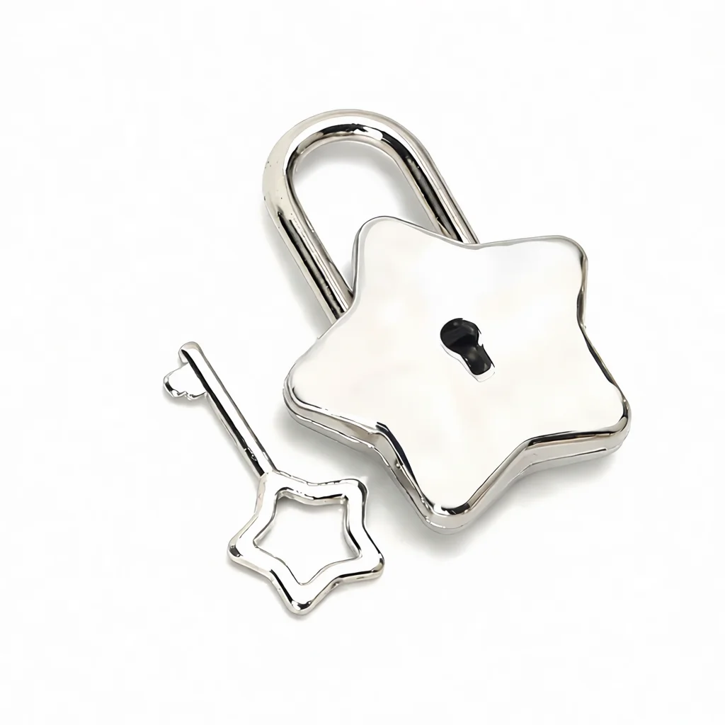 Small Star Lock Decorative Hardware For Locker Drawer Cabinet Backpack Luggage Bag Anti Theft Security Protection Tool