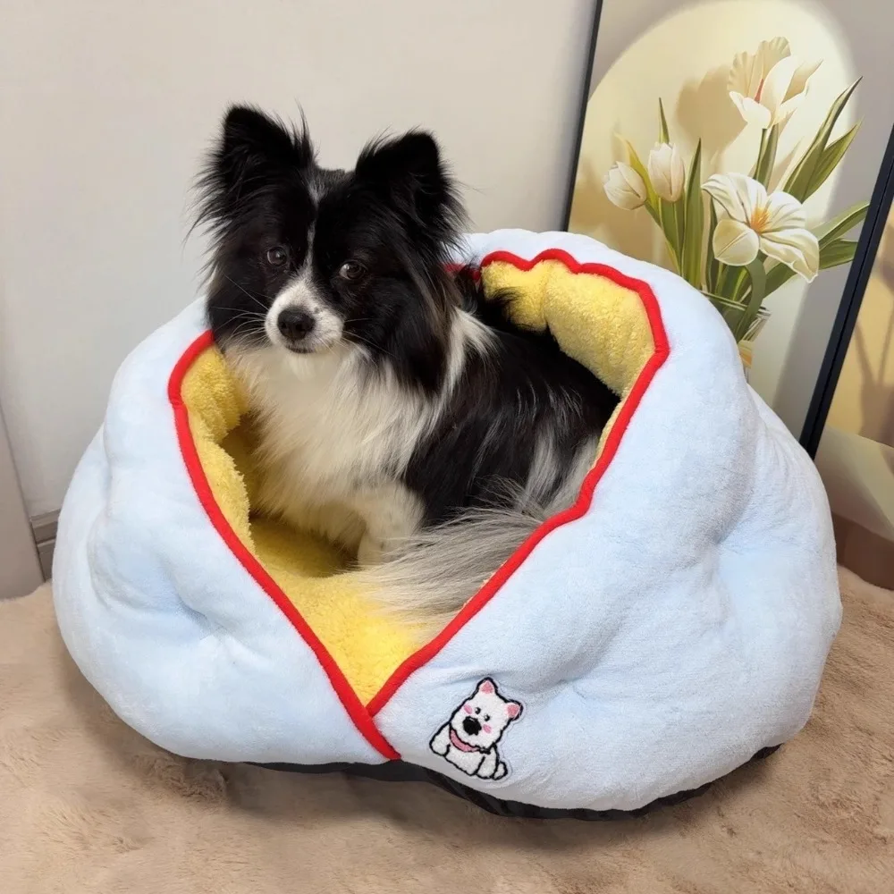 

Warm Bed for Cats Semi-enclosed Pet Sleeping Bed for Small Dog Mat Thickened Breathable and Soft Pet Products Supplies