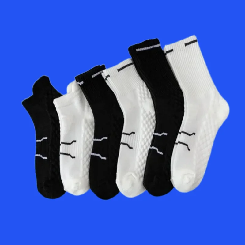 5 Piars Thickened Towel Bottom Hiking Socks Sweat-absorbent Mid-calf Sports Running 2024 High Quality Socks Outdoor Sports Socks