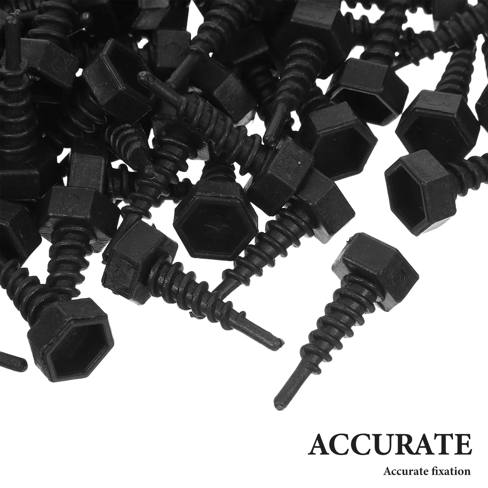 100Pcs Sekrup Pengontrol Akar Tanaman Sekrup Pelatih Akar Plastik Hitam Tahan Lama untuk Pot Pembibitan Luar Ruangan Alat Pengatur Pertumbuhan Tanaman