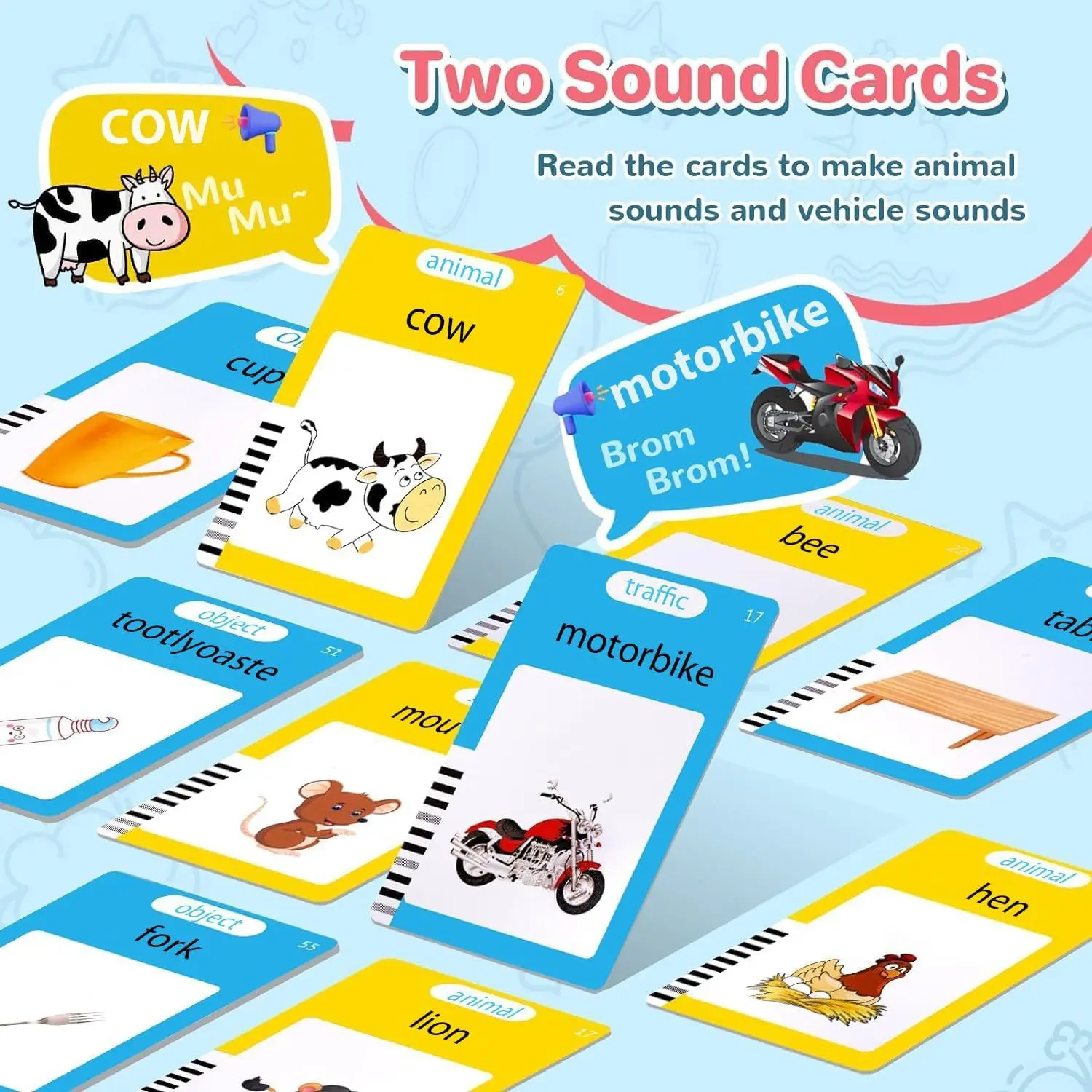 Talking Flash Cards Reader Kids Early Educational Learning Toy Toddler Speech Cognitive Learning Machine Gift