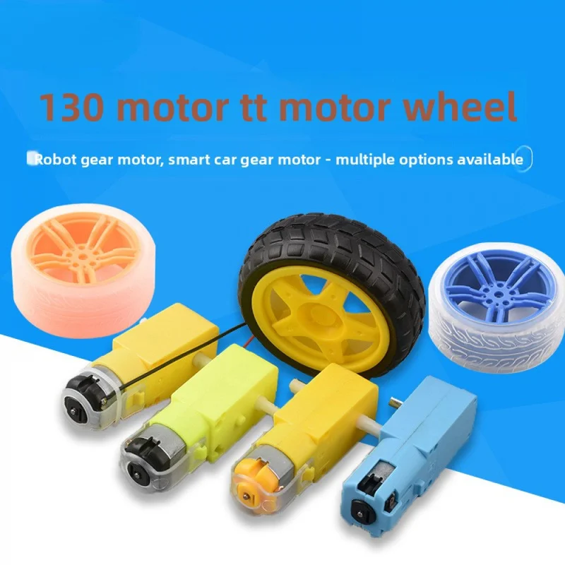 3V-12V DC TT Motor 130 with Gearbox, High Torque Dual Shaft Motor for Smart Robot Car & DIY Arduino，SL26021