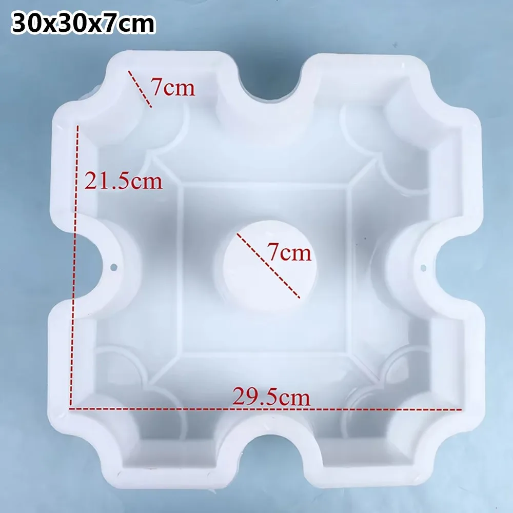 1 unidad de molde de plástico reutilizable de 25x6cm para adoquines, adoquín hueco para césped, molde de ladrillo para pasillos DIY