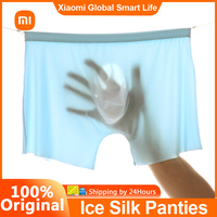 New Xiaomi Mijia Men Panties Mens Ice Silk Seamless Underwear Ultra-thin Breathable Boxer Shorts For Male Underpants Boxershorts